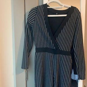 Black and white jumpsuit with stripes